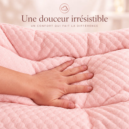 Coussin rafraîchissant pour chat rose avec tissu souple agréable au toucher