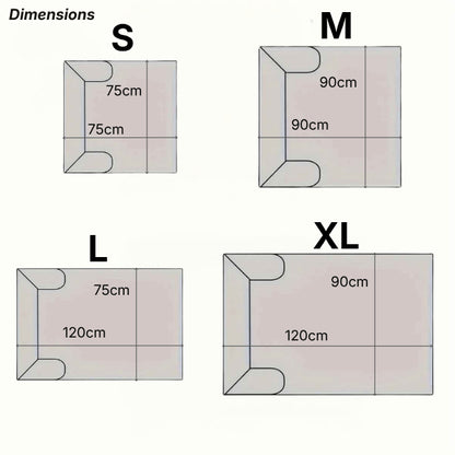 Dimensions du lit chat disponibles en quatre formats pour canapé et mobilier