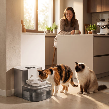 Distributeur à eau pour chat idéal pour plusieurs chats avec hydratation quotidienne silencieuse