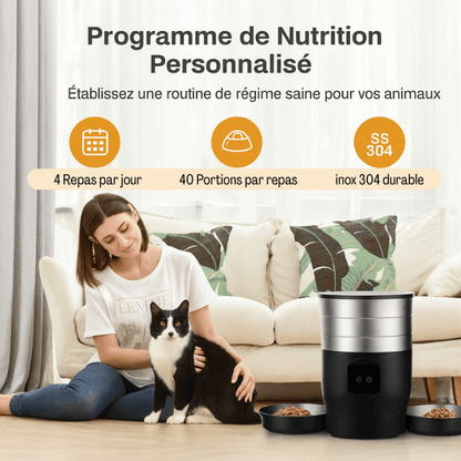 Distributeur automatique croquettes chat wi-fi programme alimentation personnalisé | FeederWifi™ - Amour de Chat