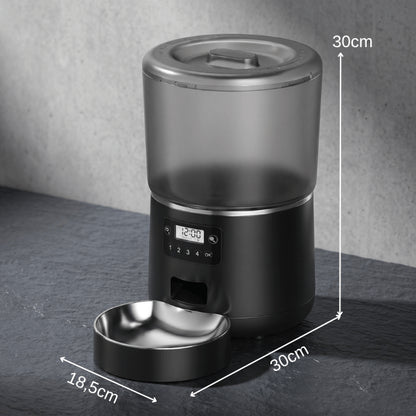 Distributeur croquette programmable compact 4L pour chat avec dimensions optimisées
