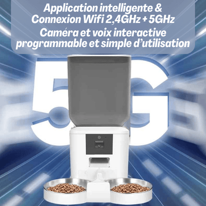 Distributeur croquette chat application caméra voix programmation | MegaFeeder Control™ - Amour de Chat