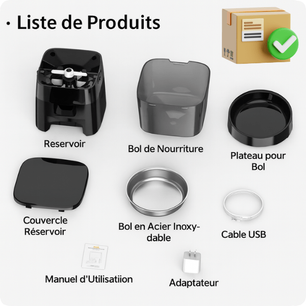 Distributeur croquette chat automatique complet station démontable | MiniFeed™