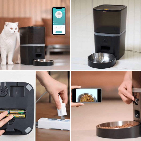 Distributeur croquette chat automatique  double alimentation wifi caméra surveillance Station FullControl™
