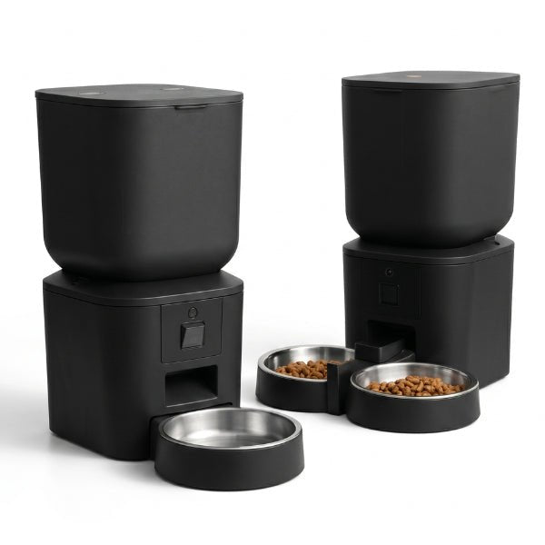 Distributeur croquette chat grande capacité automatique pour longue absence et repas frais programmables