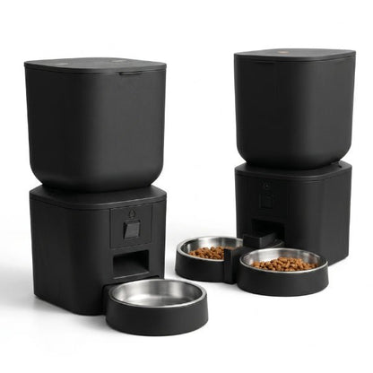 Distributeur croquette chat grande capacité automatique pour longue absence et repas frais programmables
