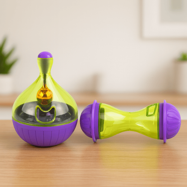 Distributeur croquettes chat stimulant ludique jouet boule rouleau RollerFeeder™