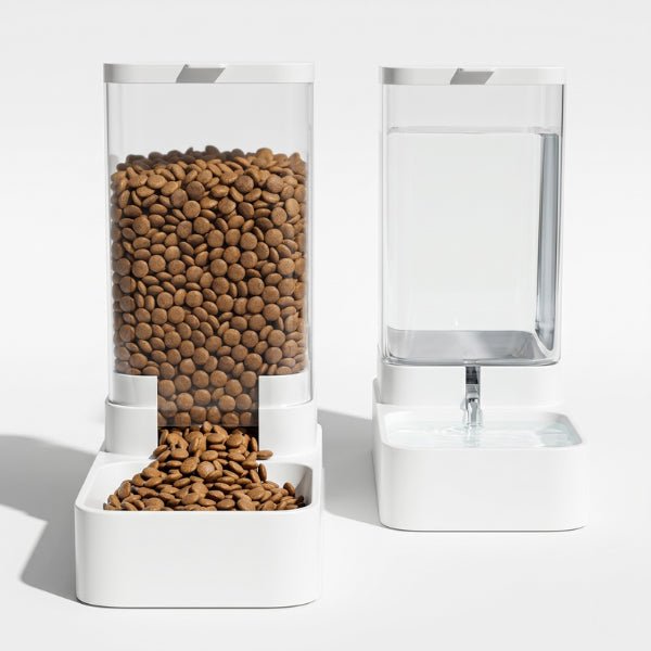 Distributeur croquettes eau chat séparé gravitaire repas complet autonome pack pratique