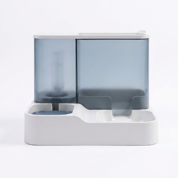 Distributeur croquettes pour chat et eau grande capacité réservoir transparent niveau visible tout en un
