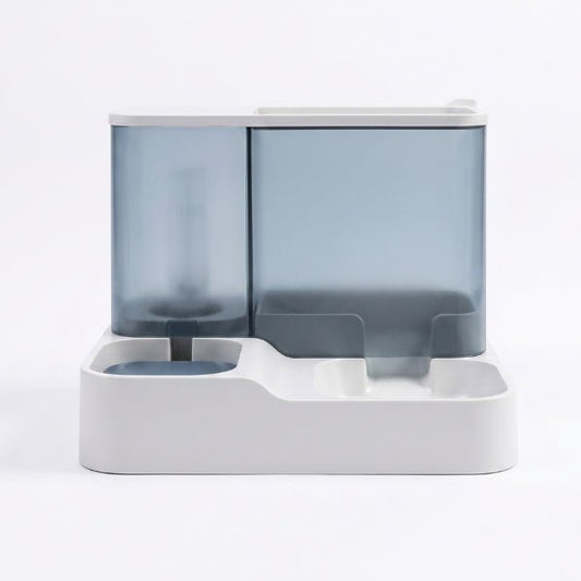 Distributeur croquettes pour chat et eau grande capacité réservoir transparent niveau visible tout en un