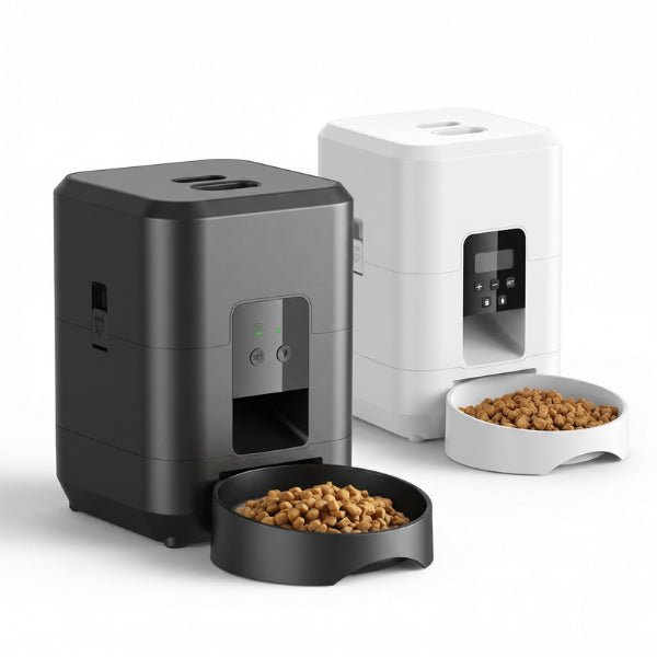 Distributeur de croquettes pour chat automatique 4 repas programmables 2 kg connecté et boutons