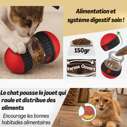 Distributeur de croquettes pour chat pour alimentation saine et habitudes alimentaires - Whisker Maze™