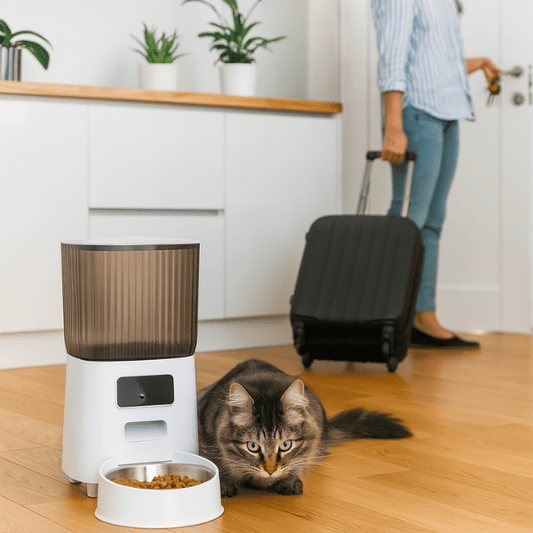 Distributeur de croquettes pour chat pratique wifi distance | AutoPilot Pro™ - Amour de Chat