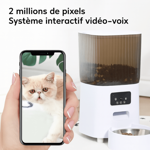 Distributeur de croquettes pour chat système interactif vidéo HD | AutoPilot Pro™ - Amour de Chat