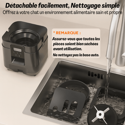 Distributeur de croquettes pour chat wifi démontable facile à nettoyer | CroqTech™