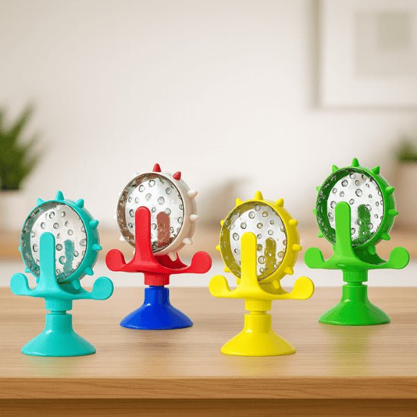 Distributeur de croquettes stimulant anti glouton quatre coloris au choix WhirlCatFeeder™