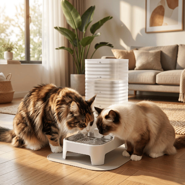 Distributeur eau chat grande capacité idéal pour plusieurs chats