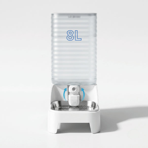 Distributeur eau chat surélevé grande capacité 8 litres avec bol inox amovible
