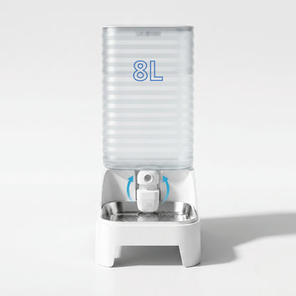 Distributeur eau chat surélevé grande capacité 8 litres avec bol inox amovible