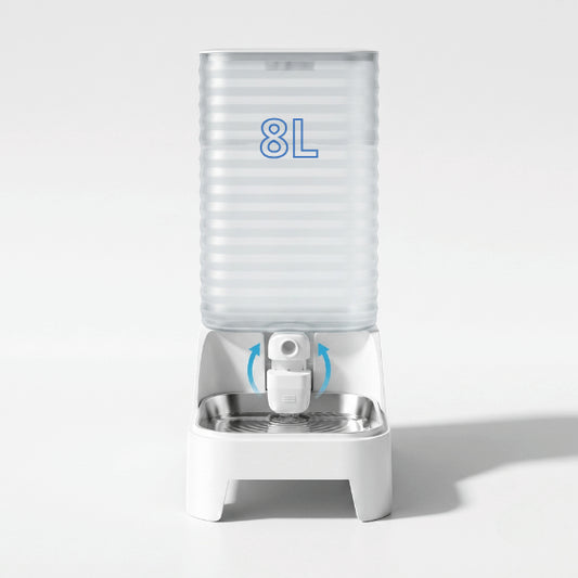 Distributeur eau chat surélevé grande capacité 8 litres avec bol inox amovible