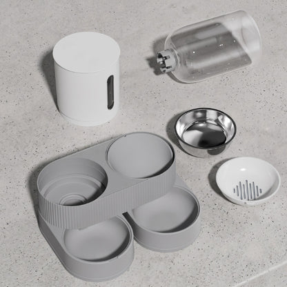 Distributeur eau et croquette chat entièrement démontable pour un nettoyage simple et hygiénique