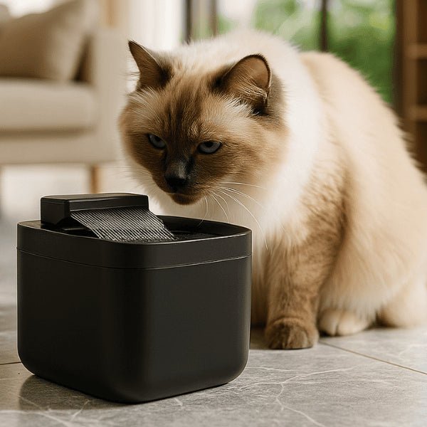 Distributeur eau pour chat automatique jets filtre noir siamois boit dans Nekoliss™