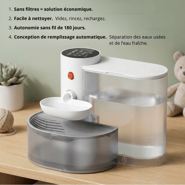 Distributeur eau pour chat économique facile à nettoyer et autonome