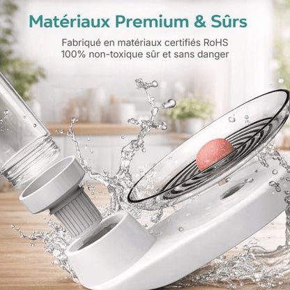 Distributeur d’eau pour chat sans fil et sans électricité fabriqué avec matériaux premium sûrs et non toxiques