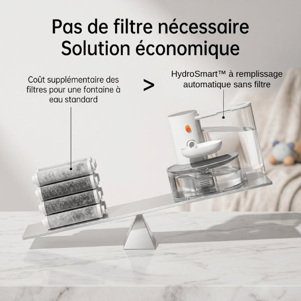 Distributeur eau pour chat sans filtre rechargeable économique au quotidien