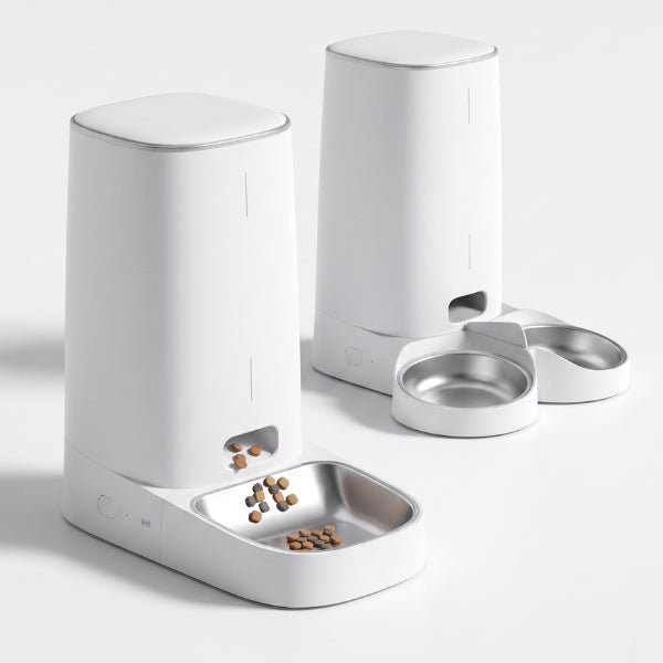 Distributeurs croquettes chat automatique 1 ou 2 bols inox repas programmés à distance routine alimentaire