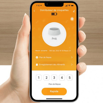 Distributeurs croquettes connecté application mobile gestion repas à distance CroqLink™