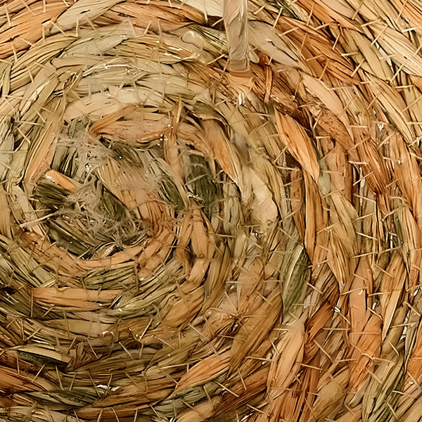 Panier chat bambou naturel en fibre tressée robuste au rendu authentique