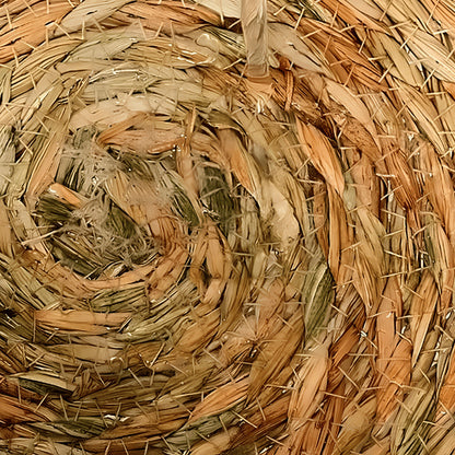Panier chat bambou naturel en fibre tressée robuste au rendu authentique