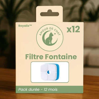 Filtre distributeur eau chat pack durée par 12 pour distributeur Royalis™