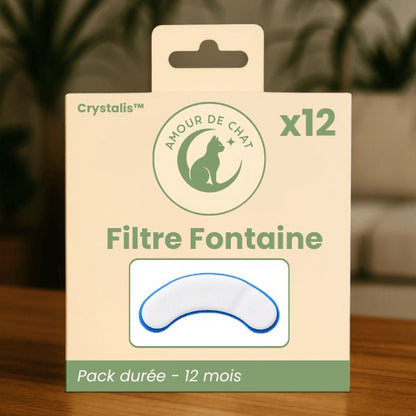 Filtre distributeur eau pour chat pack durée par 12 pour distributeur Crystalis™