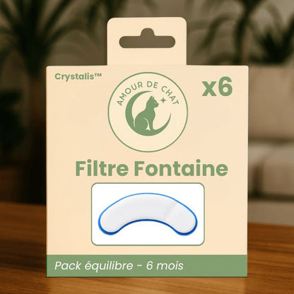 Filtre distributeur eau pour chat pack équilibre par 6 pour distributeur Crystalis™