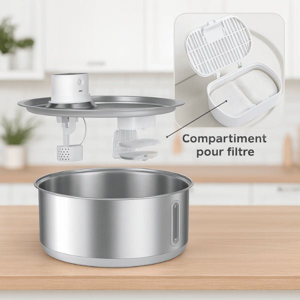 Filtre fontaine à chat facile à monter dans fontaine Catronic™