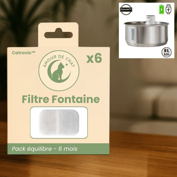 Filtre fontaine à chat multi filtration eau propre meilleure santé pour fontaine Catronic™