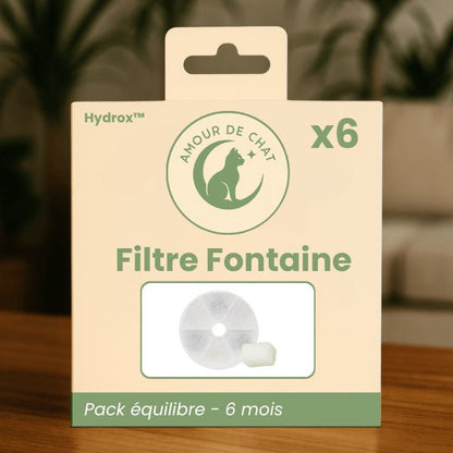 Filtre fontaine a chat pack équilibre 6 mois par 6 pour fontaine inox Hydrox™