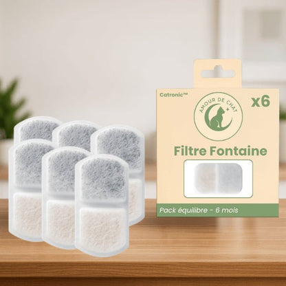 Filtre fontaine à chat pour 6 mois pack équilibre par 6 pour fontaine Catronic™