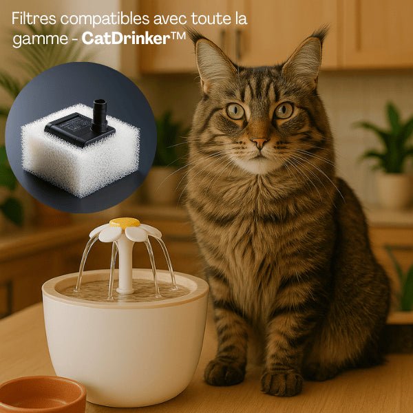 Filtre fontaine a eau chat compatible toute la gamme fontaine CatDrinker™