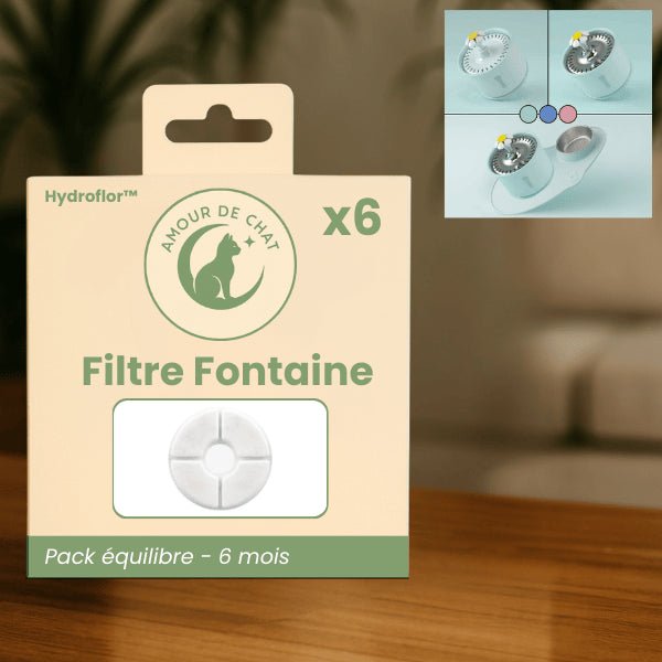 Filtre fontaine à eau chat meilleure santé eau rafraichissante pack pour fontaine automatique Hydroflor™