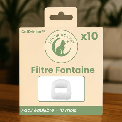 Filtre fontaine a eau chat pour 10 mois pack équilibre par 10 pour fontaine CatDrinker™