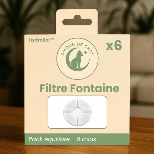 Filtre fontaine à eau chat pour 6 mois pack équilibre par 6 pour fontaine automatique Hydroflor™