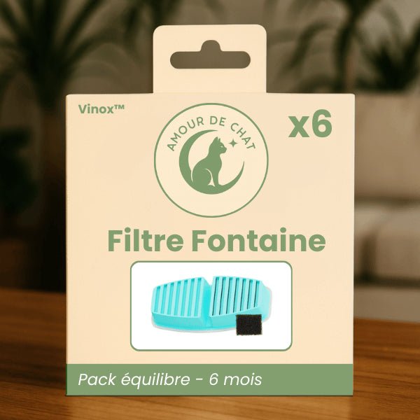 Filtre fontaine a eau pour chat pack équilibre pour 6 mois utilisation fontaine inox vinox™
