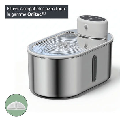 Filtre fontaine chat compatible fontaine sans fil inox Onitec™ pour eau claire