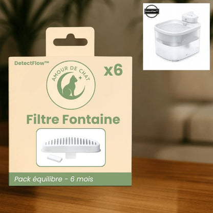 Filtre fontaine chat compatible pack équilibre 6 mois pour fontaine sans fil DetectFlow™