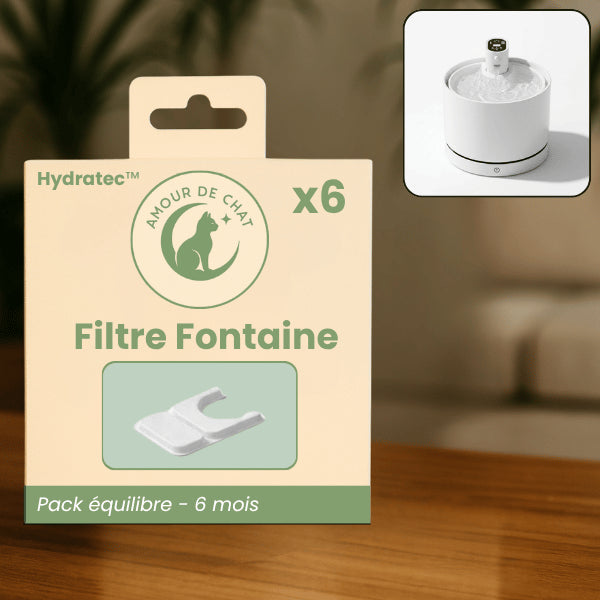Filtre fontaine chat pack équilibre six mois compatible fontaine céramique sans fil Hydratec™