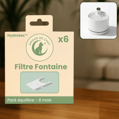 Filtre fontaine chat pack équilibre six mois compatible fontaine céramique sans fil Hydratec™