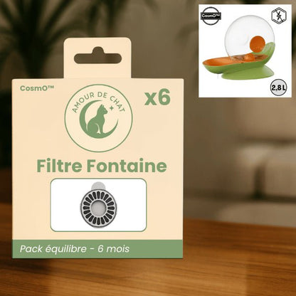 Filtre fontaine chat sans électricité compatible fontaine cosmo eau pure